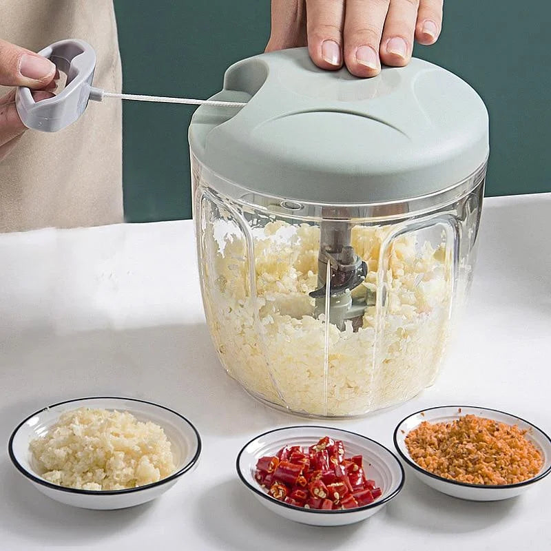 Mini Speedy Manual Food Chopper – Hand Pull Vegetable & Meat Grinder