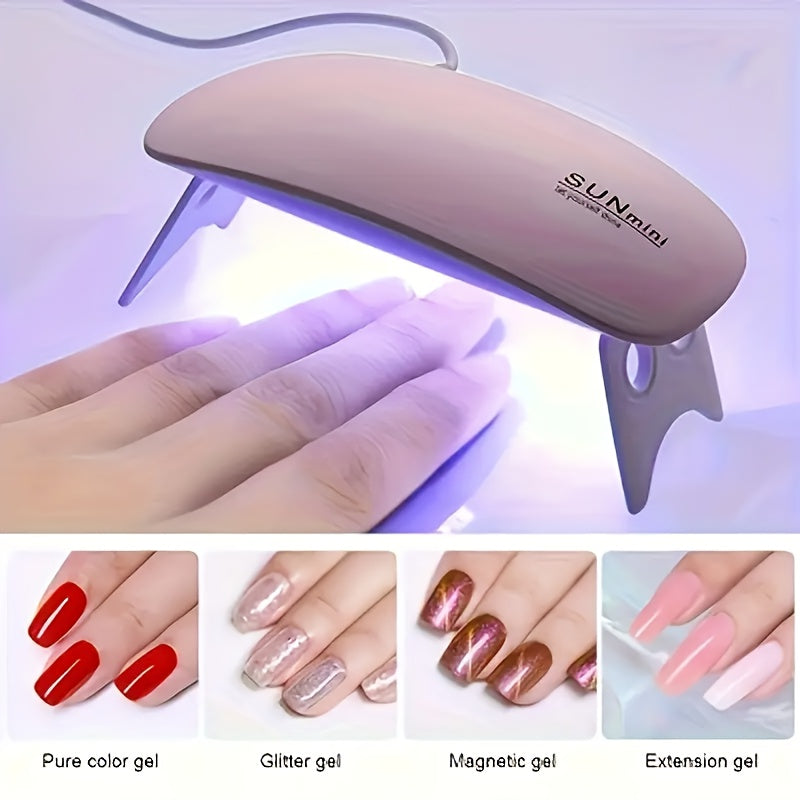 UV LED Lamp for Nails – 6W Mini Nail Lamp with Timer, Premium Quality