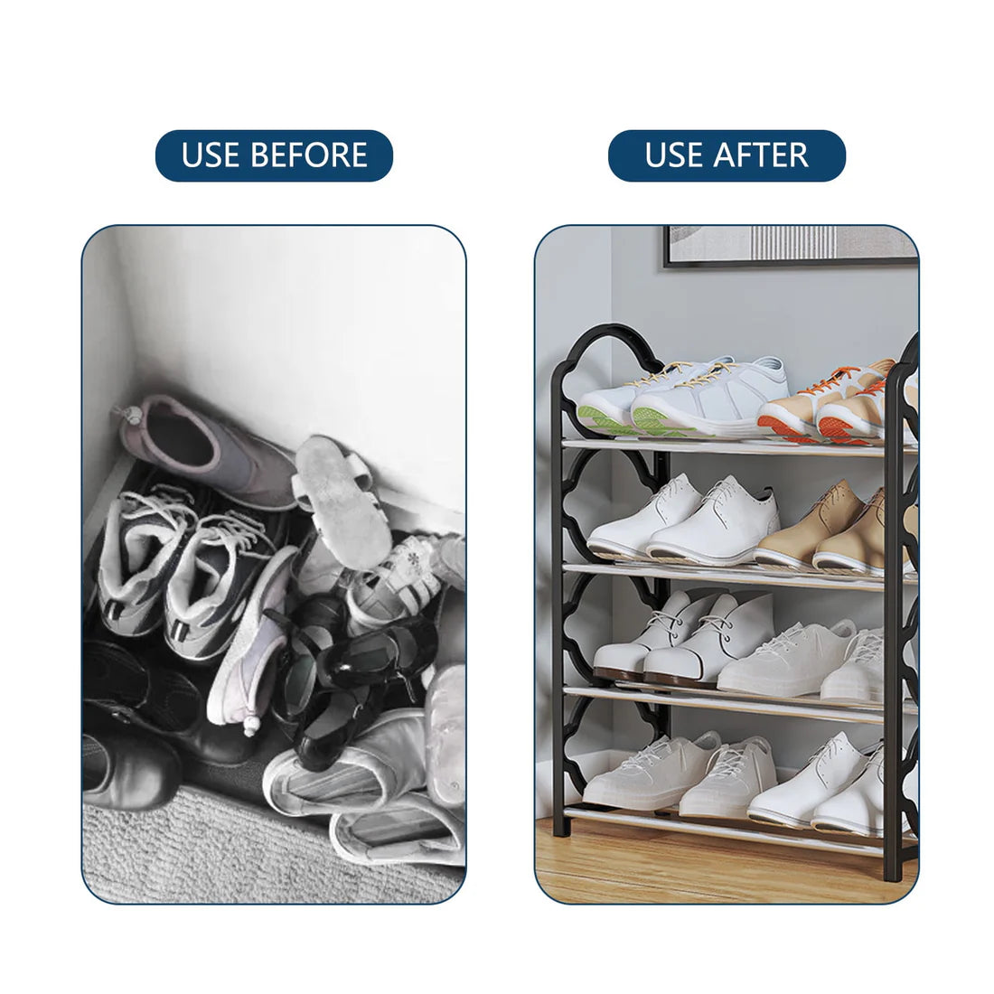 Non-Breakable Floor Standing Shoes Rack – 4 Layer Organizer