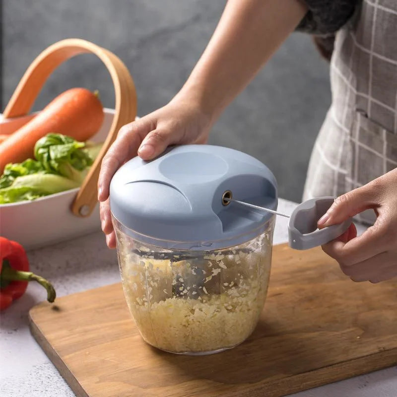Mini Speedy Manual Food Chopper – Hand Pull Vegetable & Meat Grinder