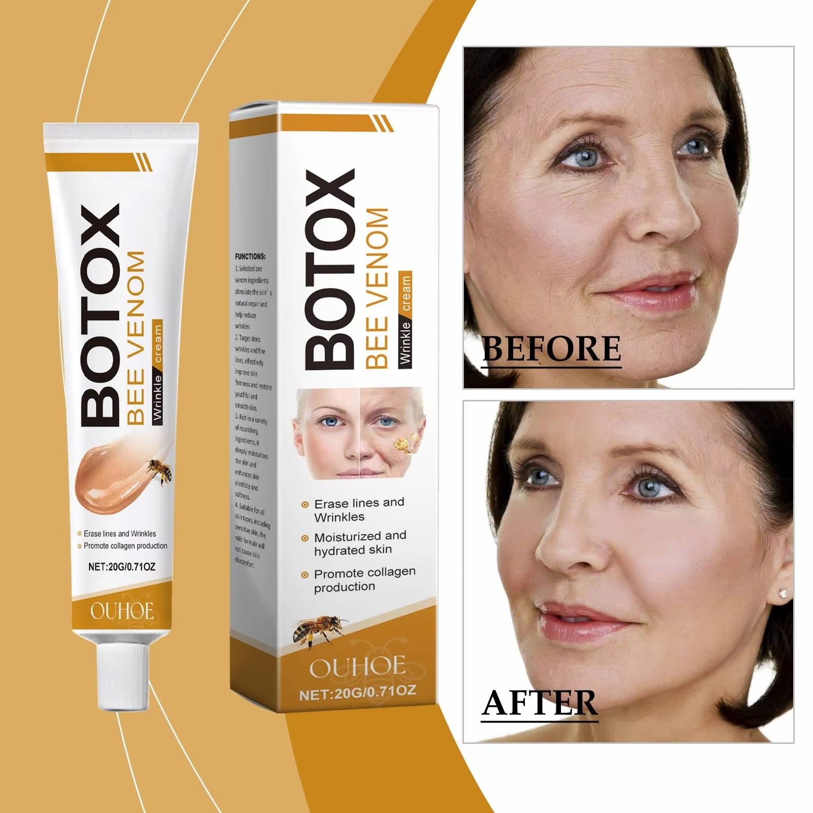 Botox Bee Venom Wrinkle Cream – Anti-Aging Collagen Moisturizer