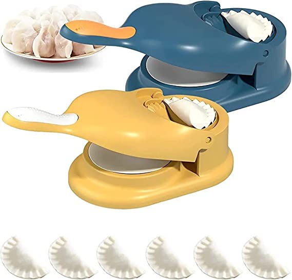 2-in-1 Manual Dumpling Maker & Dough Press – Portable Samosa & Gujiya Mould Tool