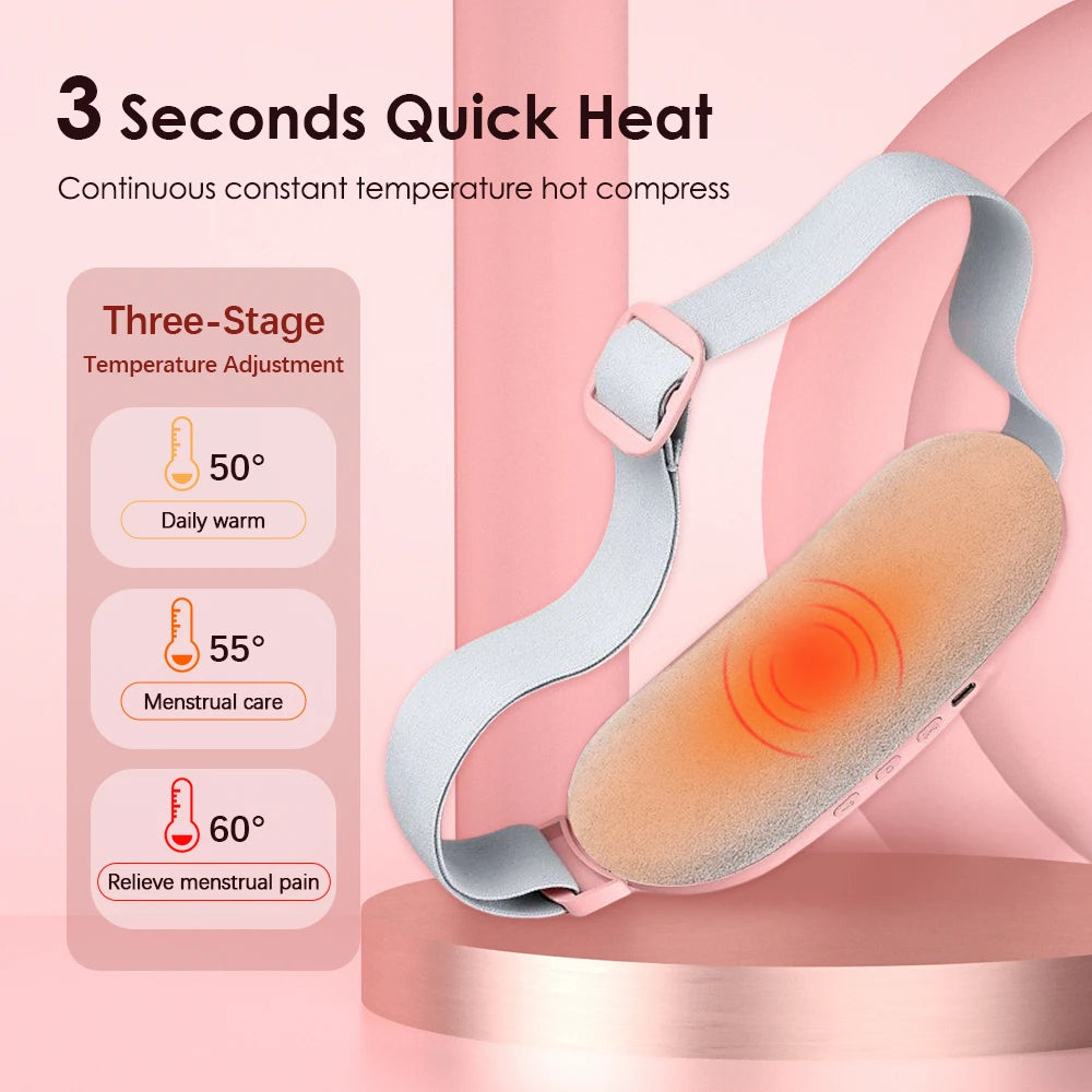 Portable Cordless Heating Pad – Wearable Menstrual Cramp Relief Belt