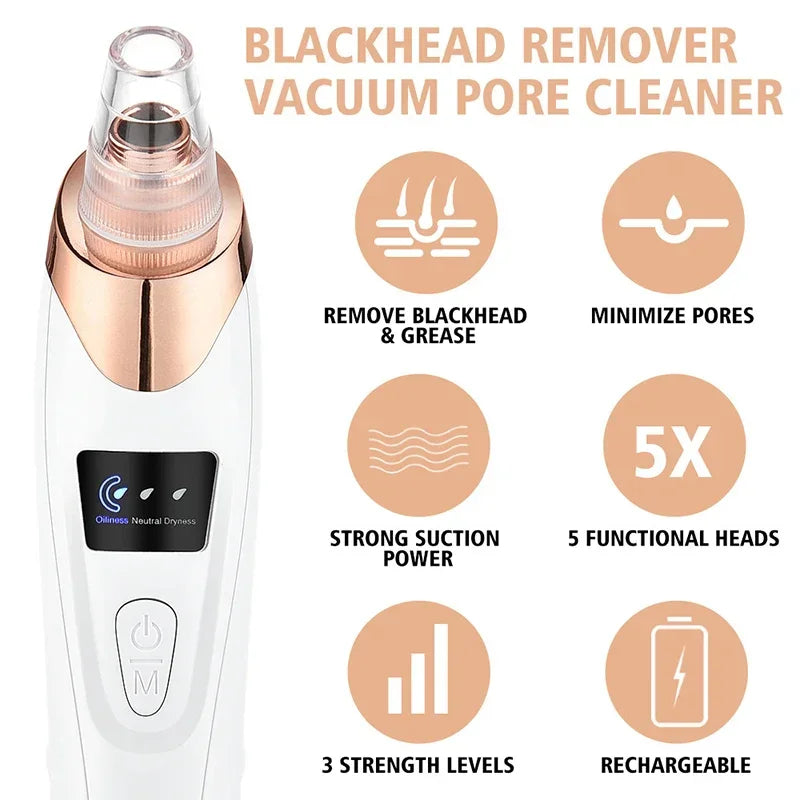 Face Vacuum Suction Blackhead Remover – Electric Pore Cleaner