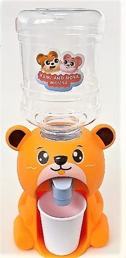 Cute Bear Water Dispenser Toy for Kids – Mini Drinking Fountain Cartoon Kitchen Toy (Random Color)