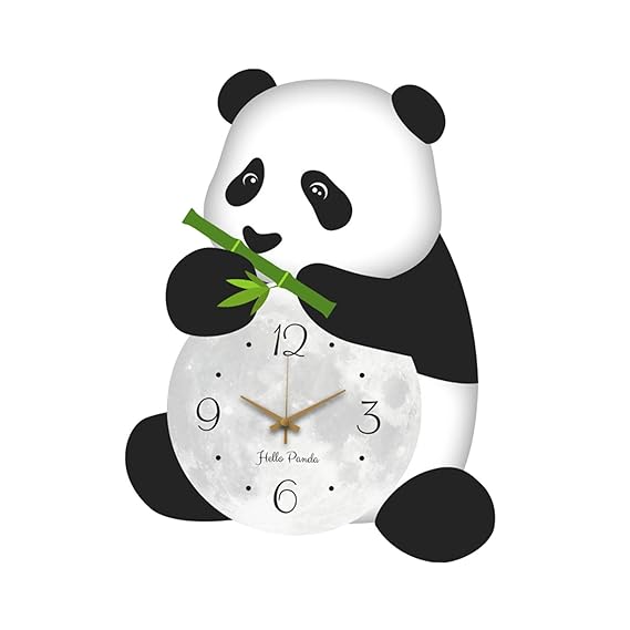 Panda Wall Clock – Cartoon Animal Shape Decorative Wall Clock for Home & Kids Room