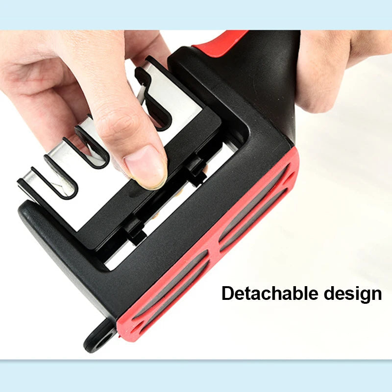 3-in-1 Knife Sharpener | 3-Stage Diamond Coated Kitchen Sharpener