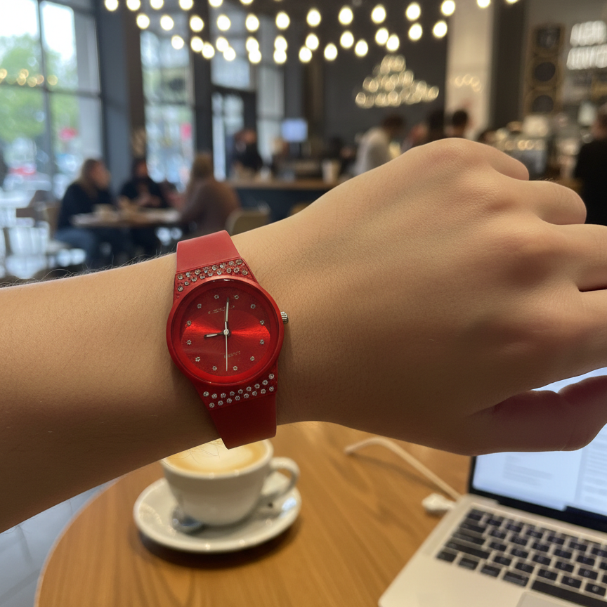 Ladies Stylish Watch – Elegant Fashion Wrist Watch for Women (Random Color)