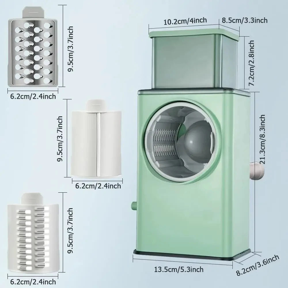 3-in-1 Manual Vegetable Slicer – Multifunction Cutter & Grater