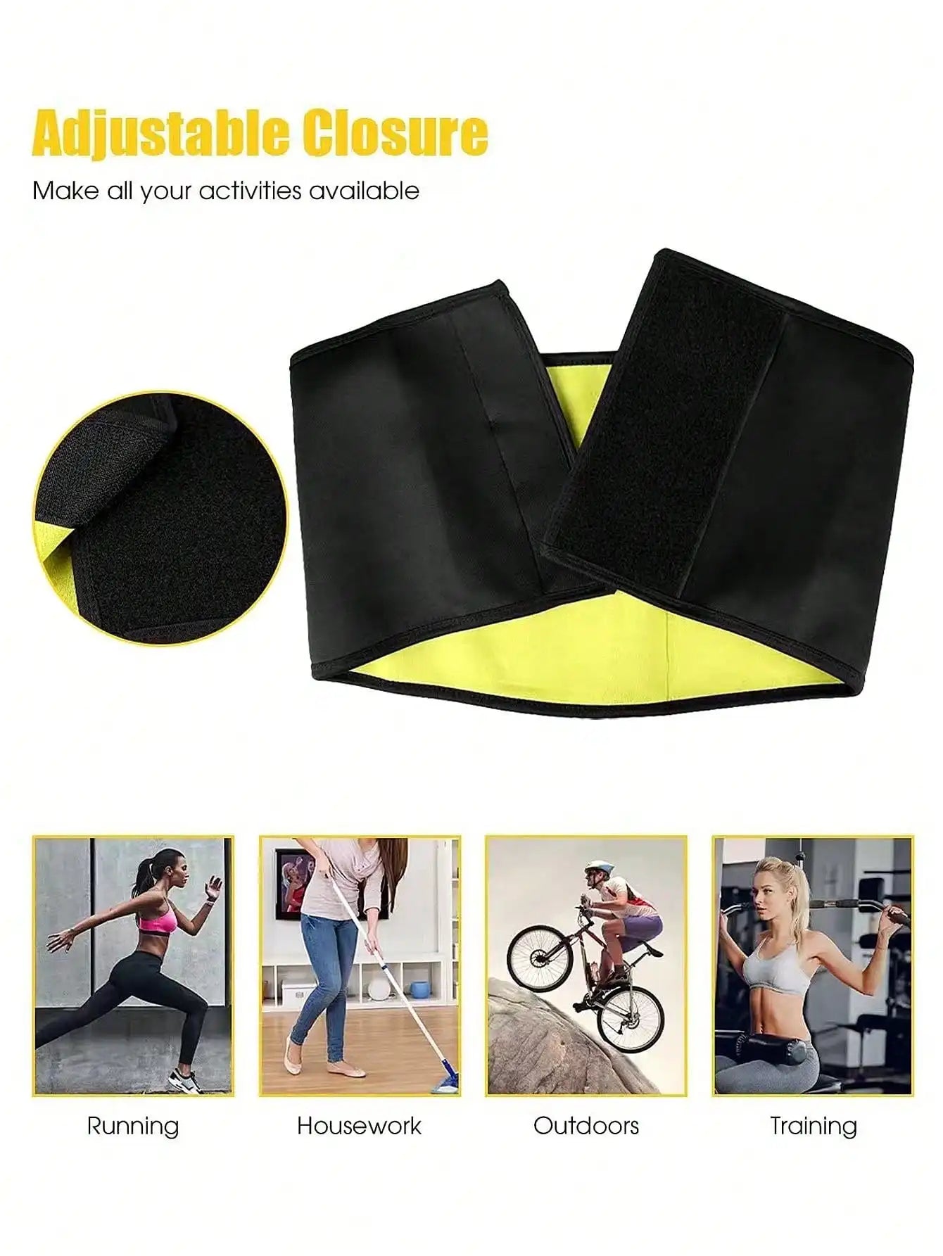 Hot Shaper Slimming Belt – Adjustable Waist Trainer for Men & Women