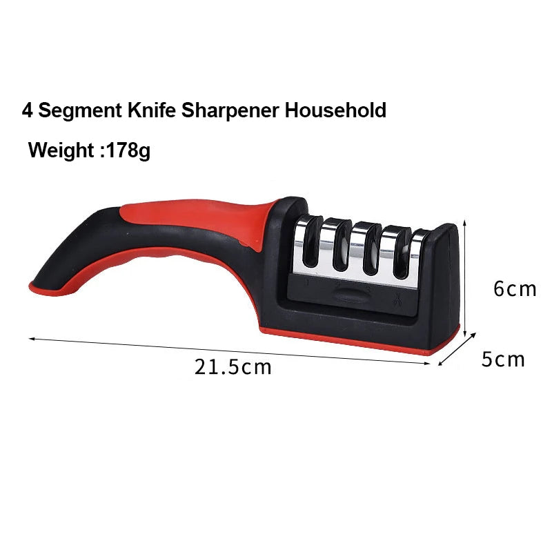 3-in-1 Knife Sharpener | 3-Stage Diamond Coated Kitchen Sharpener