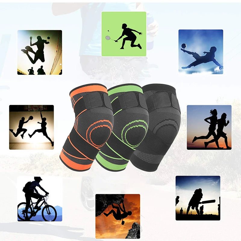 3D Weaving Knee Support Band – Adjustable Compression Sleeve