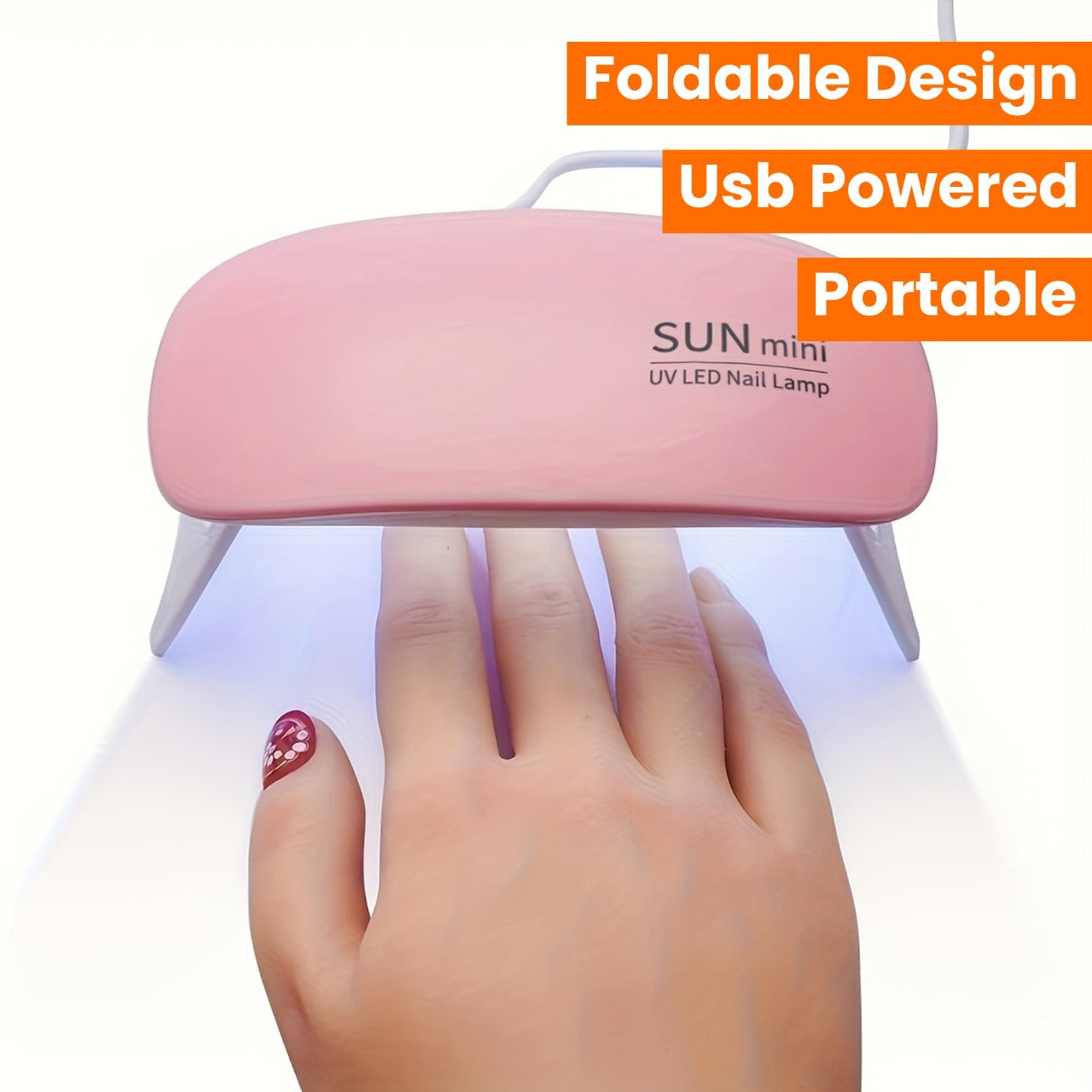 UV LED Lamp for Nails – 6W Mini Nail Lamp with Timer, Premium Quality
