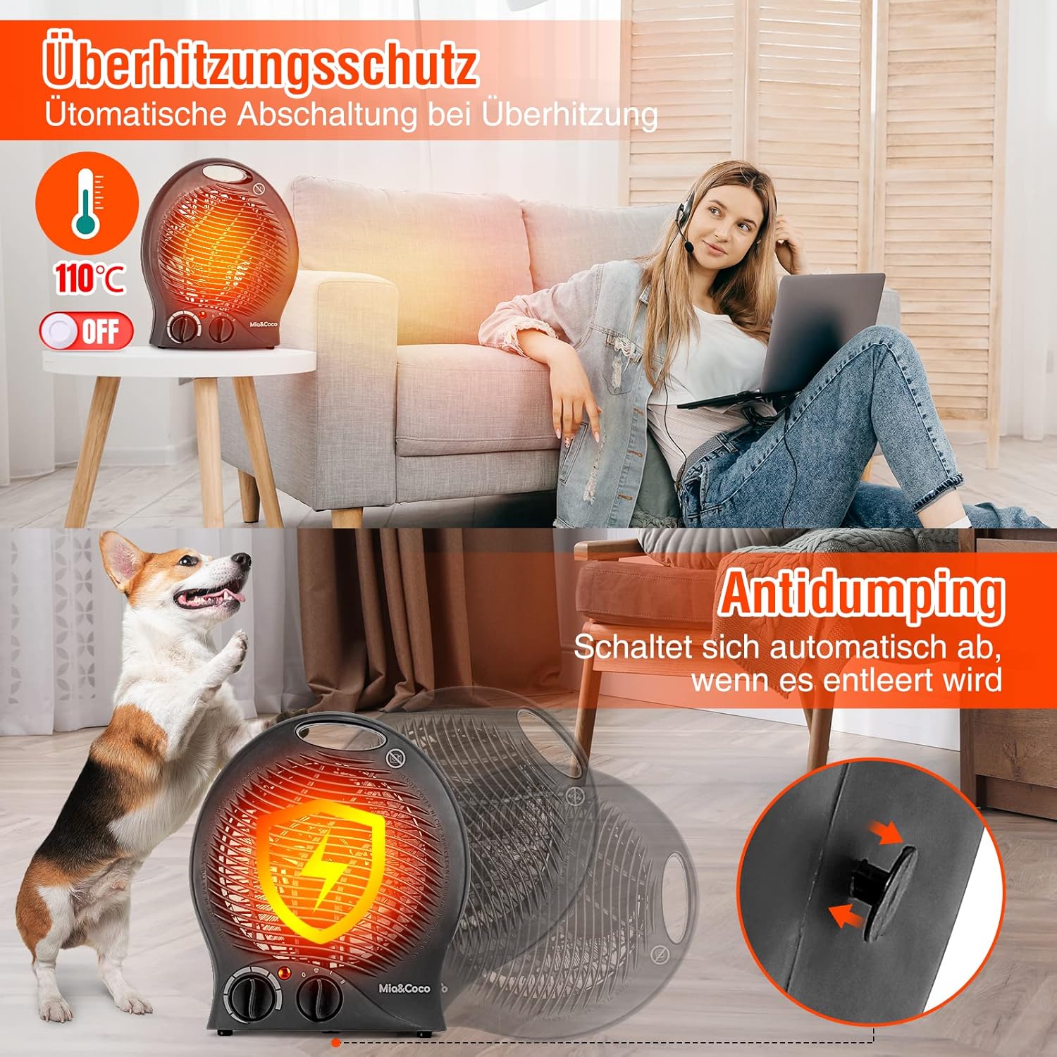 Imported Fan Heater – Portable Electric Room Heater for Home & Office