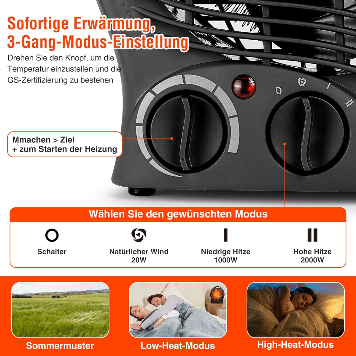 Imported Fan Heater – Portable Electric Room Heater for Home & Office