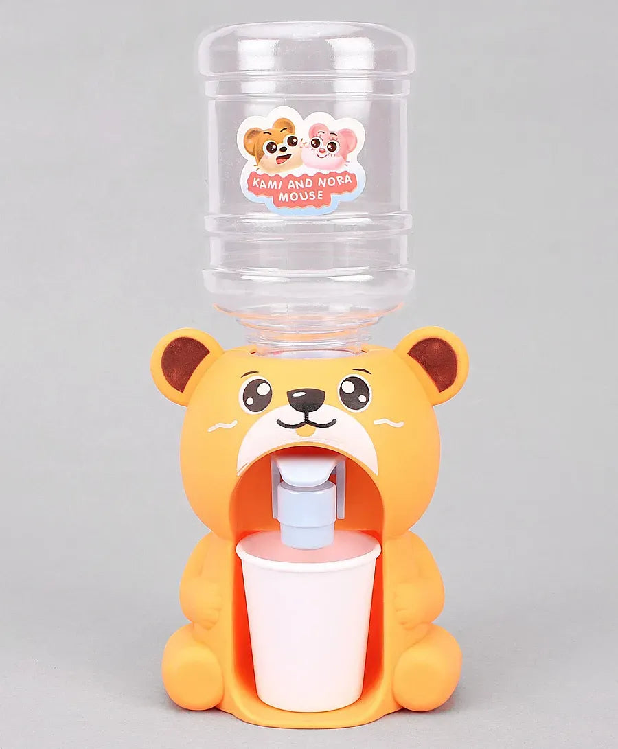 Cute Bear Water Dispenser Toy for Kids – Mini Drinking Fountain Cartoon Kitchen Toy (Random Color)