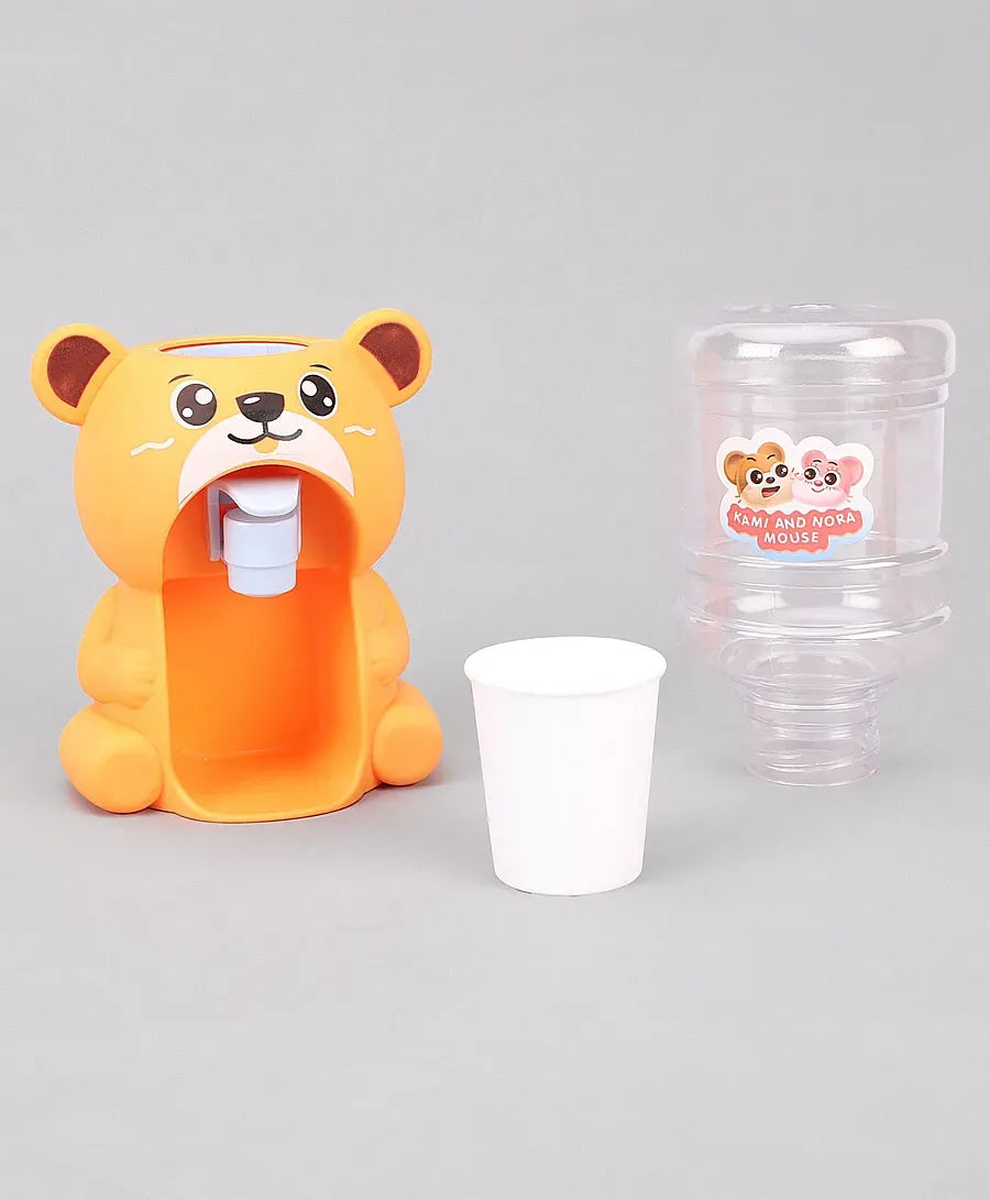 Cute Bear Water Dispenser Toy for Kids – Mini Drinking Fountain Cartoon Kitchen Toy (Random Color)