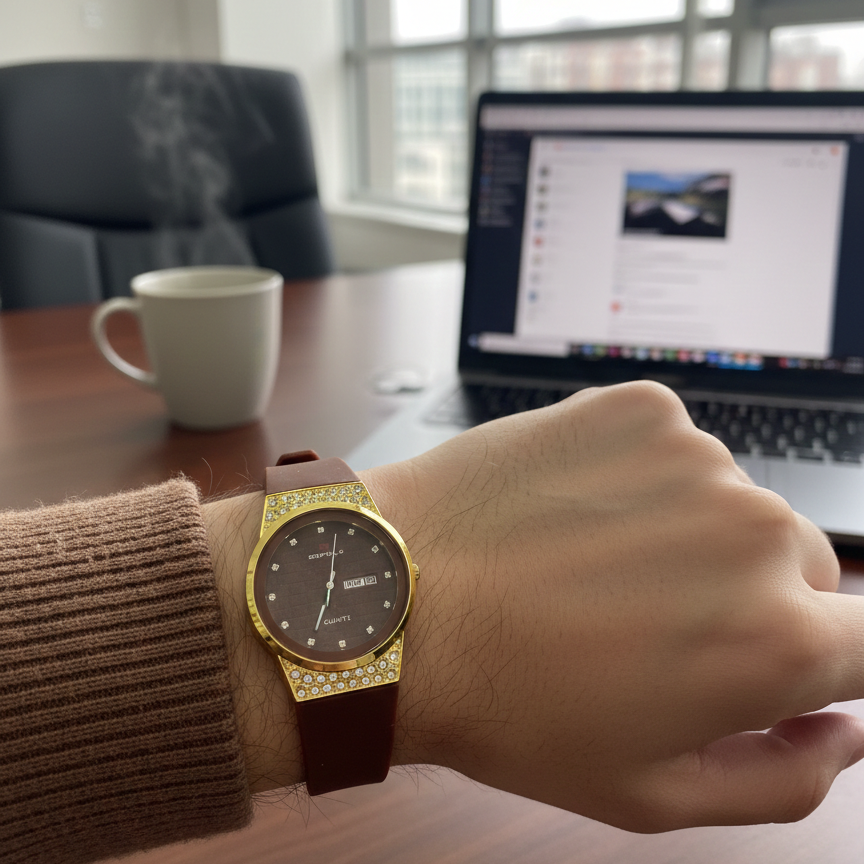 Ladies Stylish Watch – Elegant Fashion Wrist Watch for Women (Random Color)