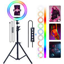 MJ33 RGB LED Soft Ring Light – Bright Illumination with Adjustable Colors