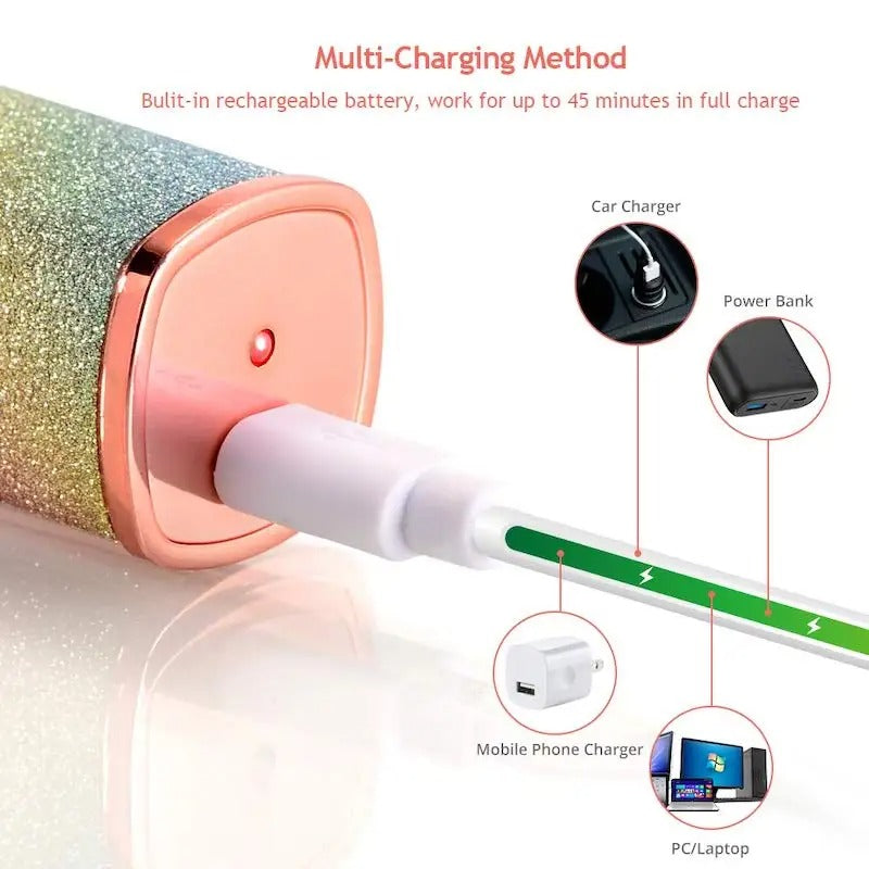 Rechargeable 2-in-1 Eyebrow Trimmer & Facial Hair Remover for Women– USB Charging, Painless & Portable