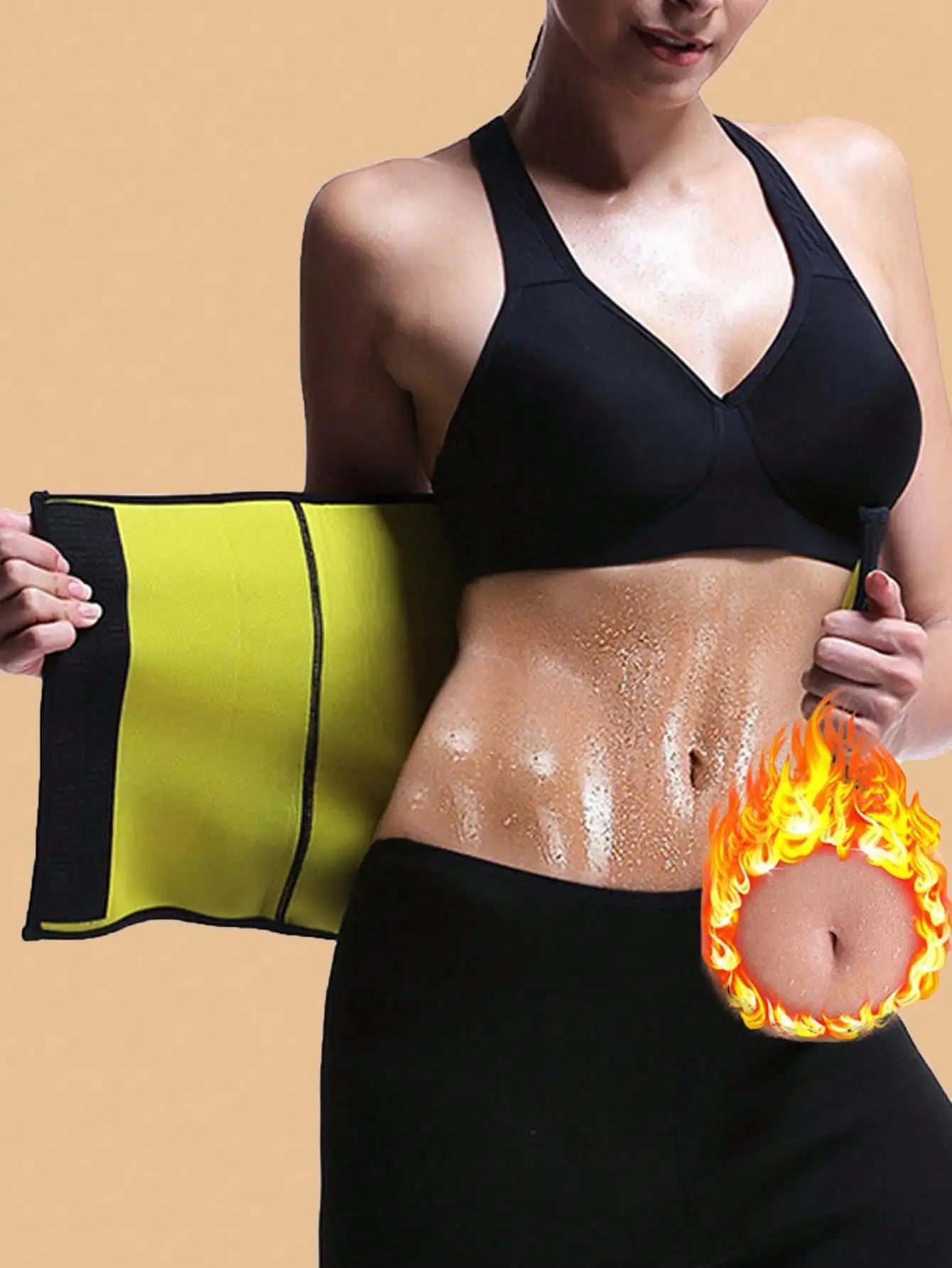 Hot Shaper Slimming Belt – Adjustable Waist Trainer for Men & Women