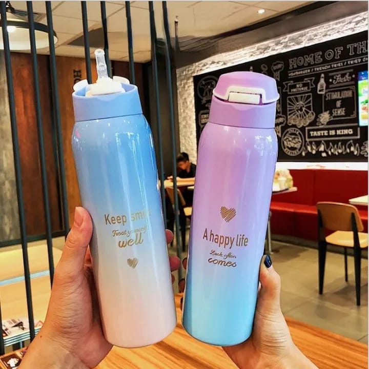Premium Pastel Ombré Insulated Stainless Steel Water Bottle – 500ml