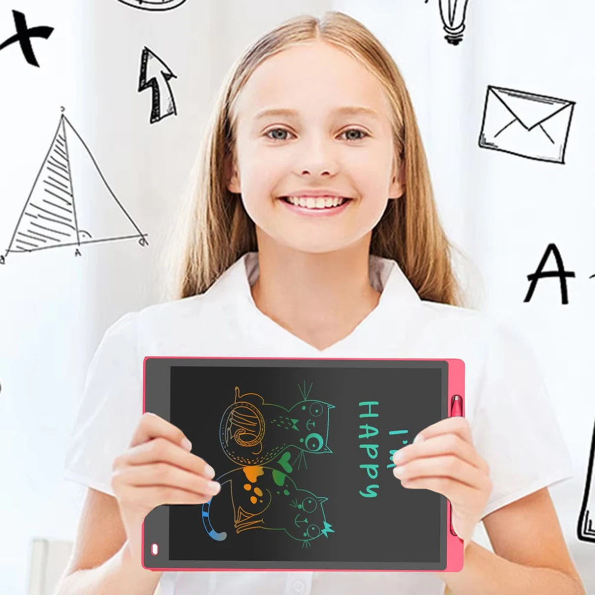 Multicolor LCD Writing Tablet for Kids – Erasable Digital Drawing Pad