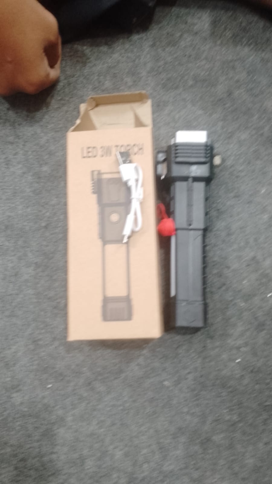 High-Power LED Torch Light | Rechargeable Flashlight with Power Bank