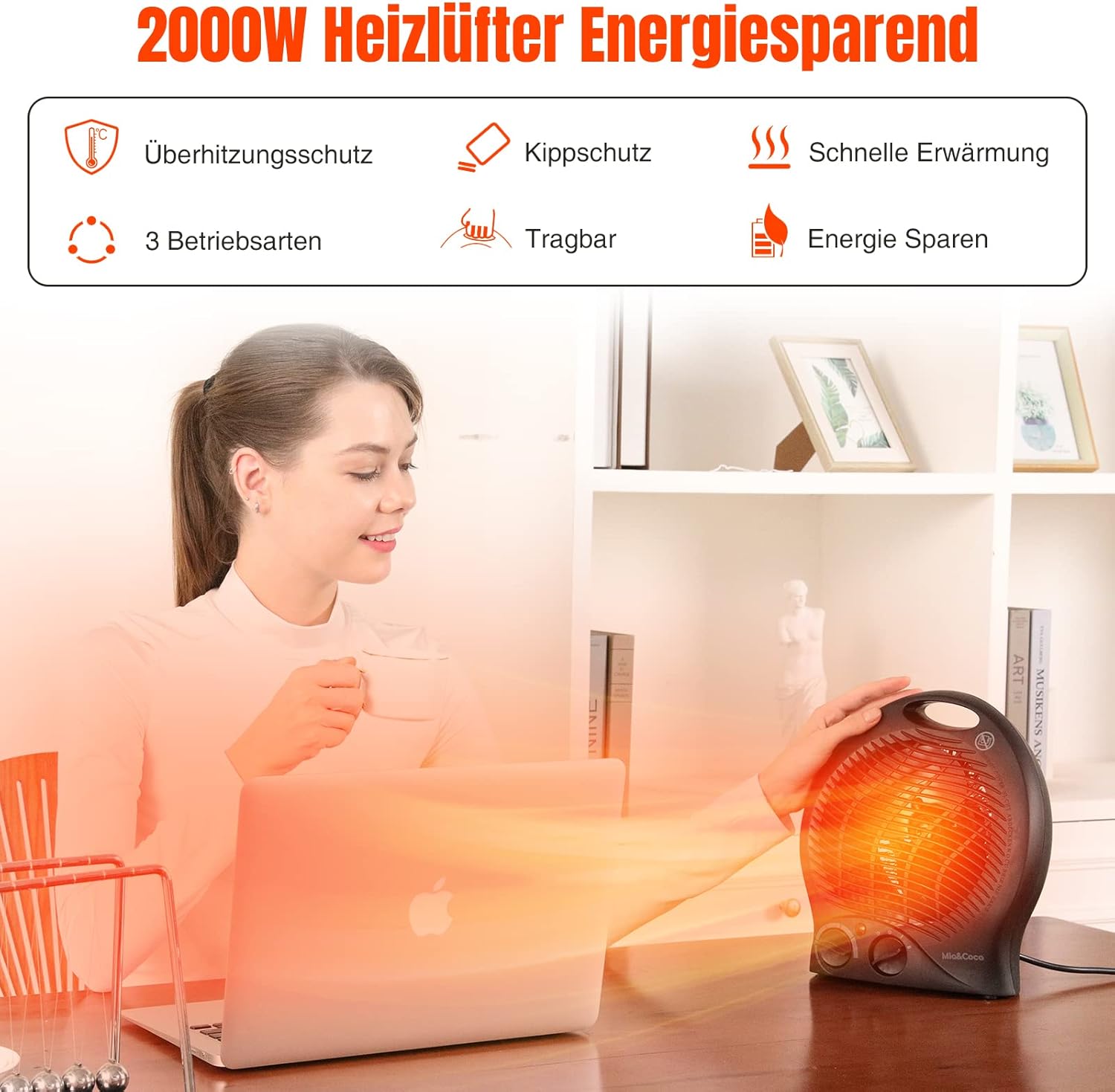Imported Fan Heater – Portable Electric Room Heater for Home & Office