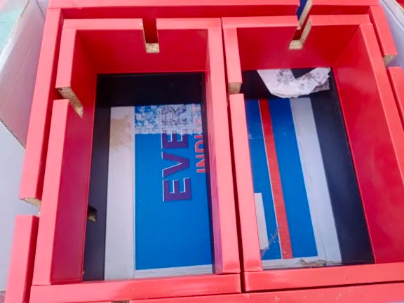 Wall Mounted Wooden Decorative Shelves – 6-Tier Intersect Box Rack for Home & Office Décor (Customizable)